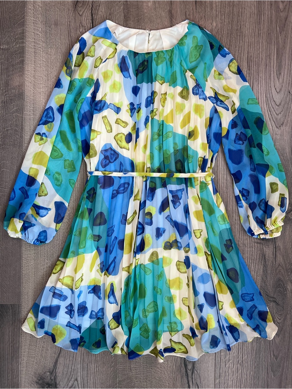 Maggy London Blue & Green Printed Dress - size 4